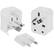 Front. Kanex - Travel Bud Universal 3-in-1 AC Wall Adapter - White.