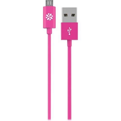 Front. Kanex - 4' USB Type A-to-Micro USB Device Cable - Pink.