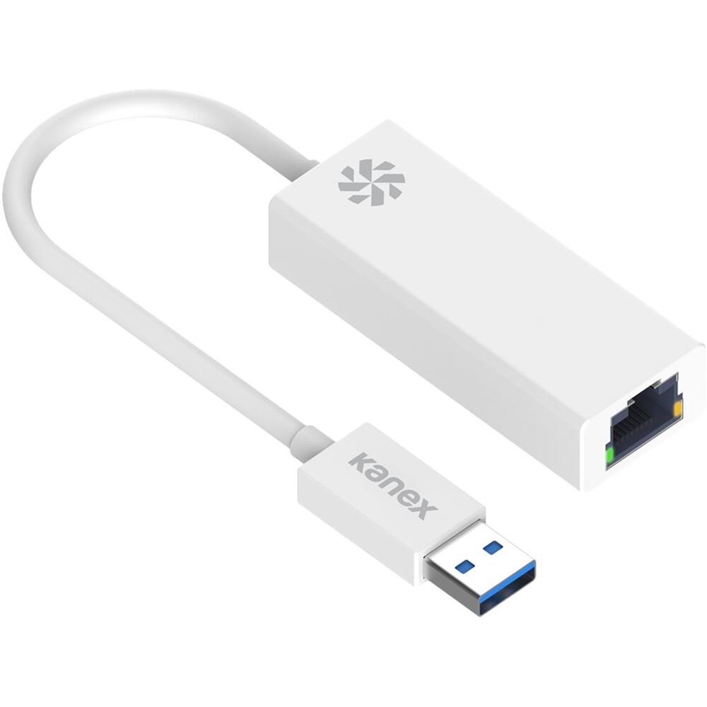 Left View: Kanex - USB Network Adapter - White