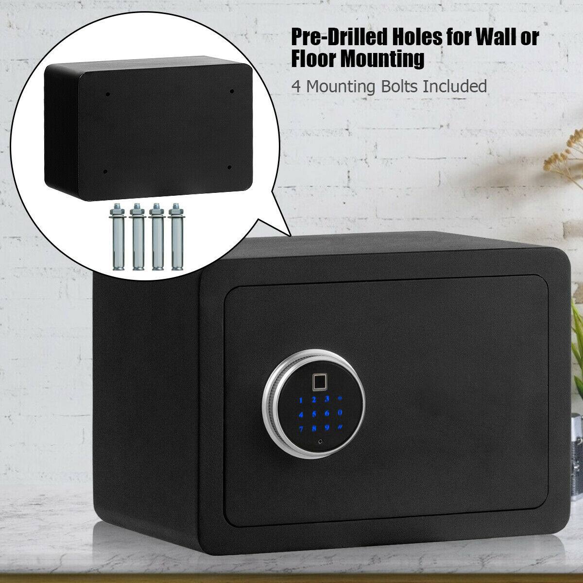 Pre-Drilled Holes for Wall or Floor Mounting  
4 Mounting Bolts Included