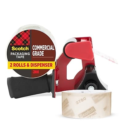 "Scotch - Commercial Grade Packaging Tape with Dispenser, 1.88"" x 54.6 yds., 2/Pack (3750-2-ST) - Clear" price history on PriceWatchPro