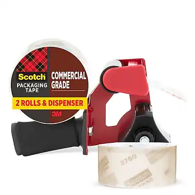 Scotch Commercial Packaging Grade Tape
2 Rolls & Dispenser
3M 3750