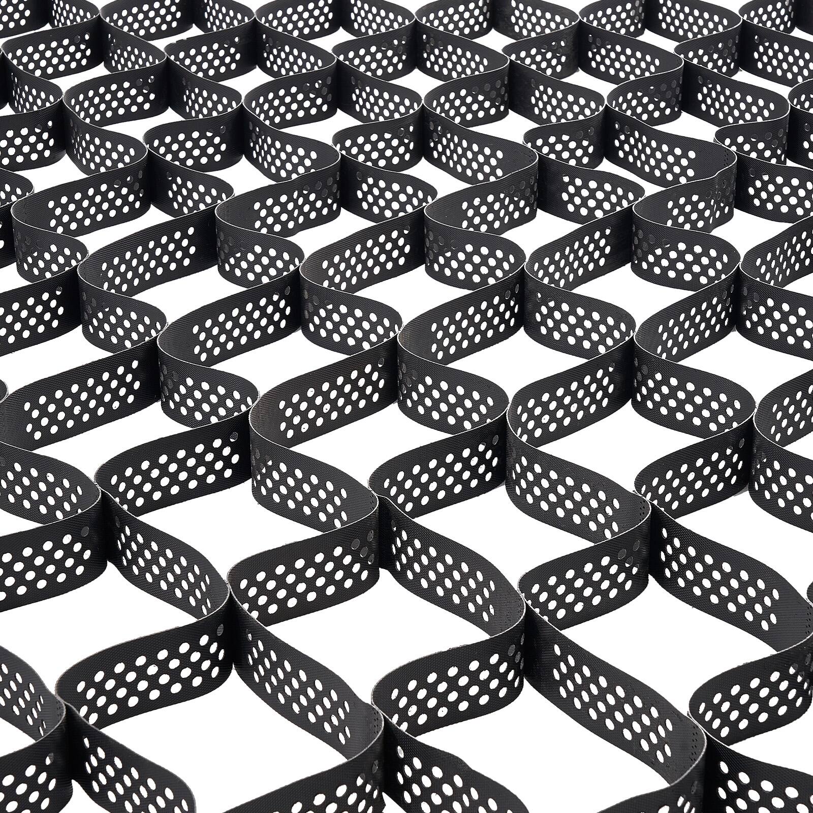 Alt View 5. VEVOR - Gravel Grid, 3 Inch Depth, 17.06 x 8.86 FT / 5200 x 2700 mm, 1880 LBS Per Sq ft Grass Ground Retainer - Black.