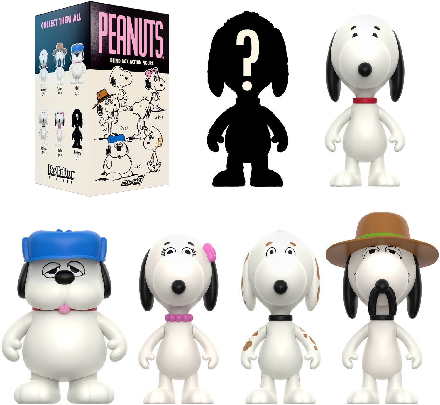 Super7 - Peanuts - Reaction Blind Box Wv10 - Snoopy's Siblings 12pc PDQ - COLLECTIBLES