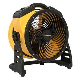XPOWER - 1100 CFM 4 Speed Portable 11" Professional Grade Air Circulator Utility Fan - Yellow