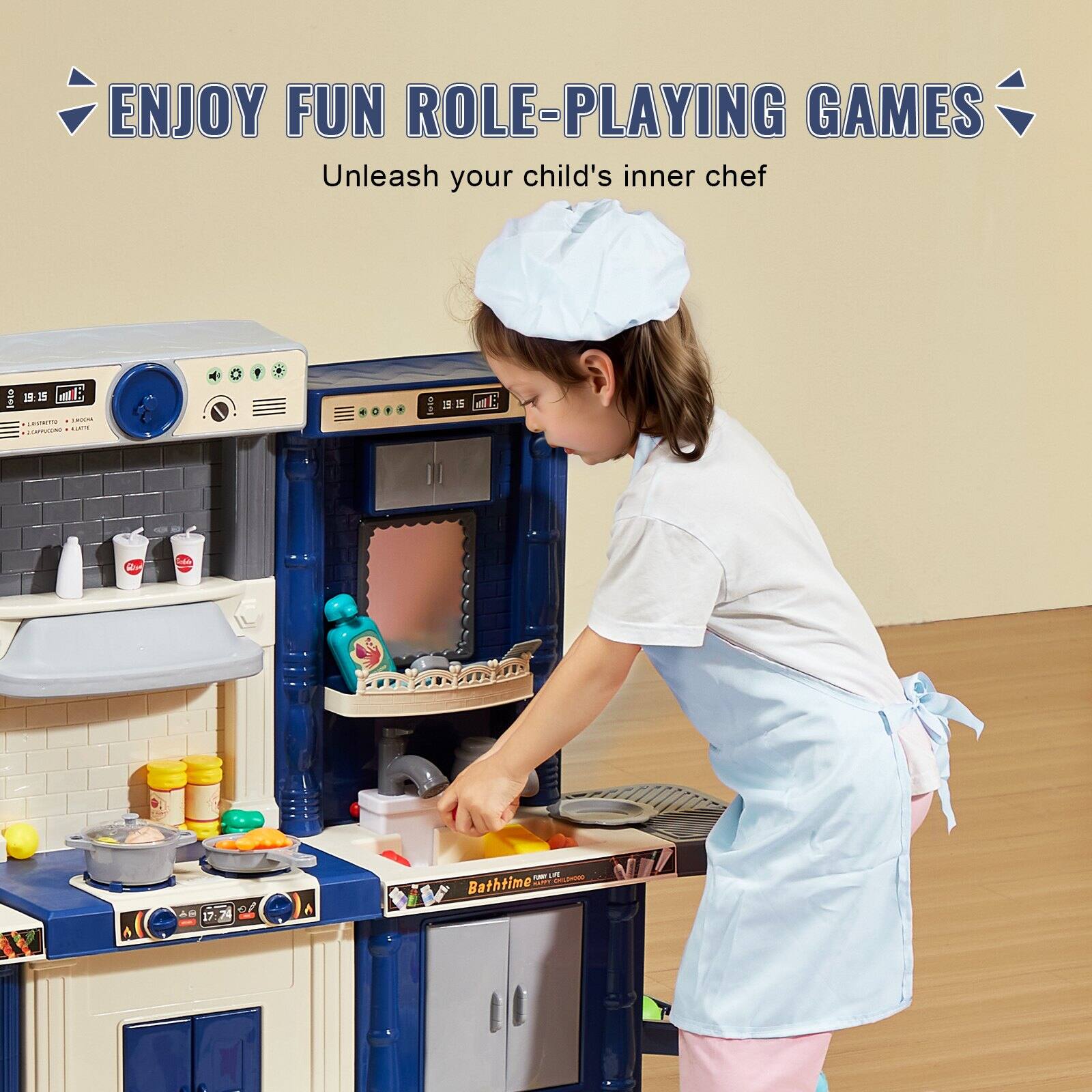 ENJOY FUN ROLE-PLAYING GAMES  
Unleash your child's inner chef