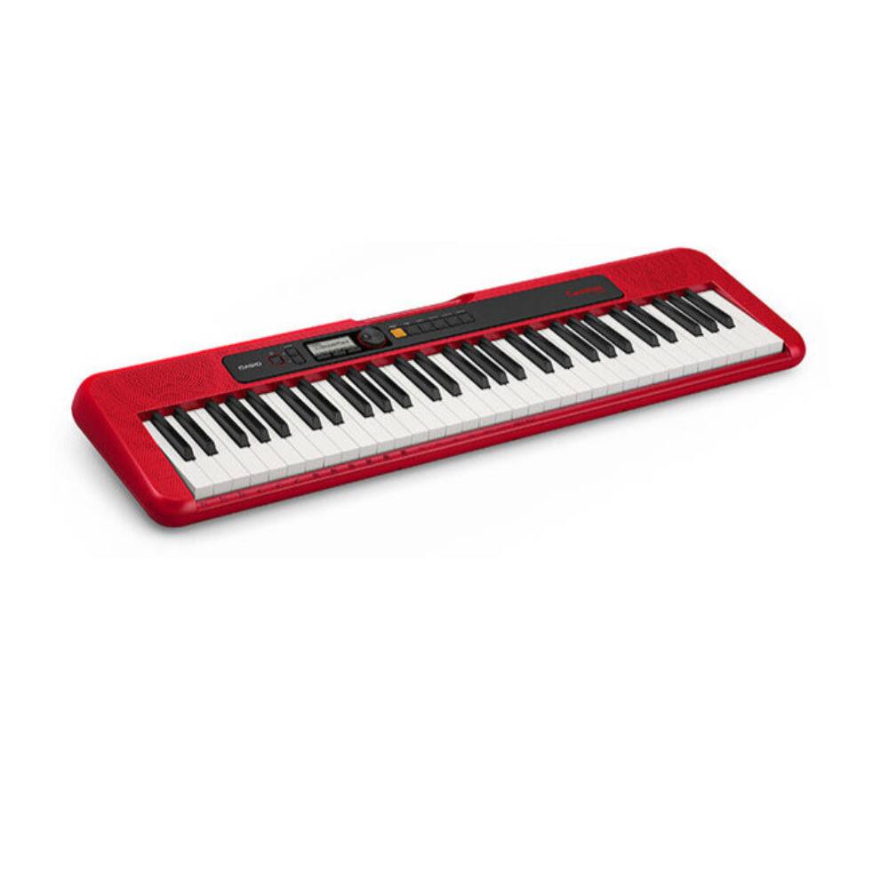 Left. Casio - Casio Casiotone CT-S200, Beginner 61-Key Portable Keyboard with 200 Tones - RED.
