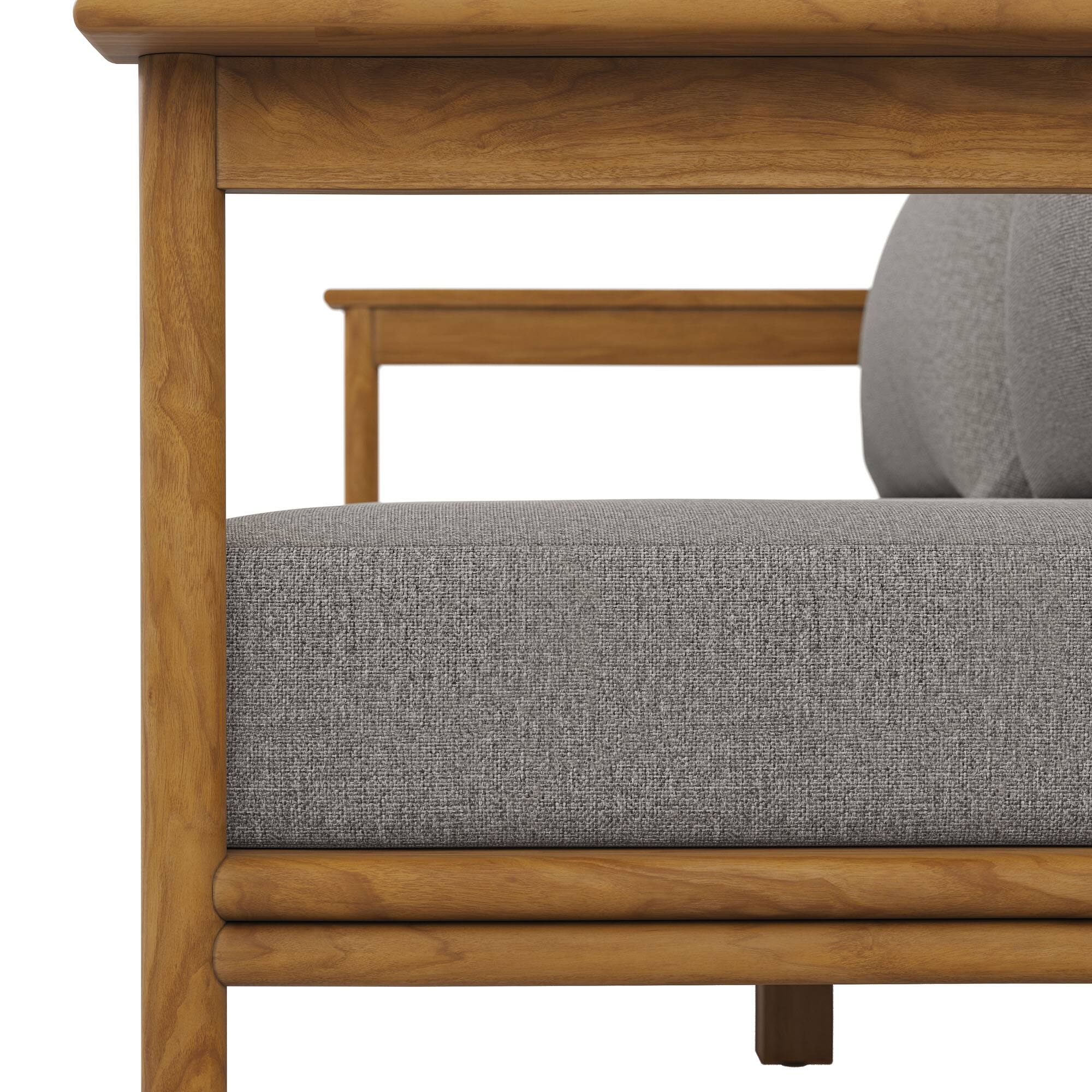 Alt View 7. Modway - Wren Outdoor Patio Teak Wood Sofa by Modway - Natural Driftwood.