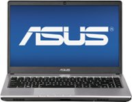 Front Standard. Asus - 14" Laptop - 8GB Memory - 750GB Hard Drive - Aluminum Gray.