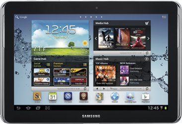 Samsung - Galaxy Note 16 GB Tablet - 10.1" - Plane to Line (PLS) Switching - Wireless LAN - 1.40 GHz - Metallic Gray - Front_Standard