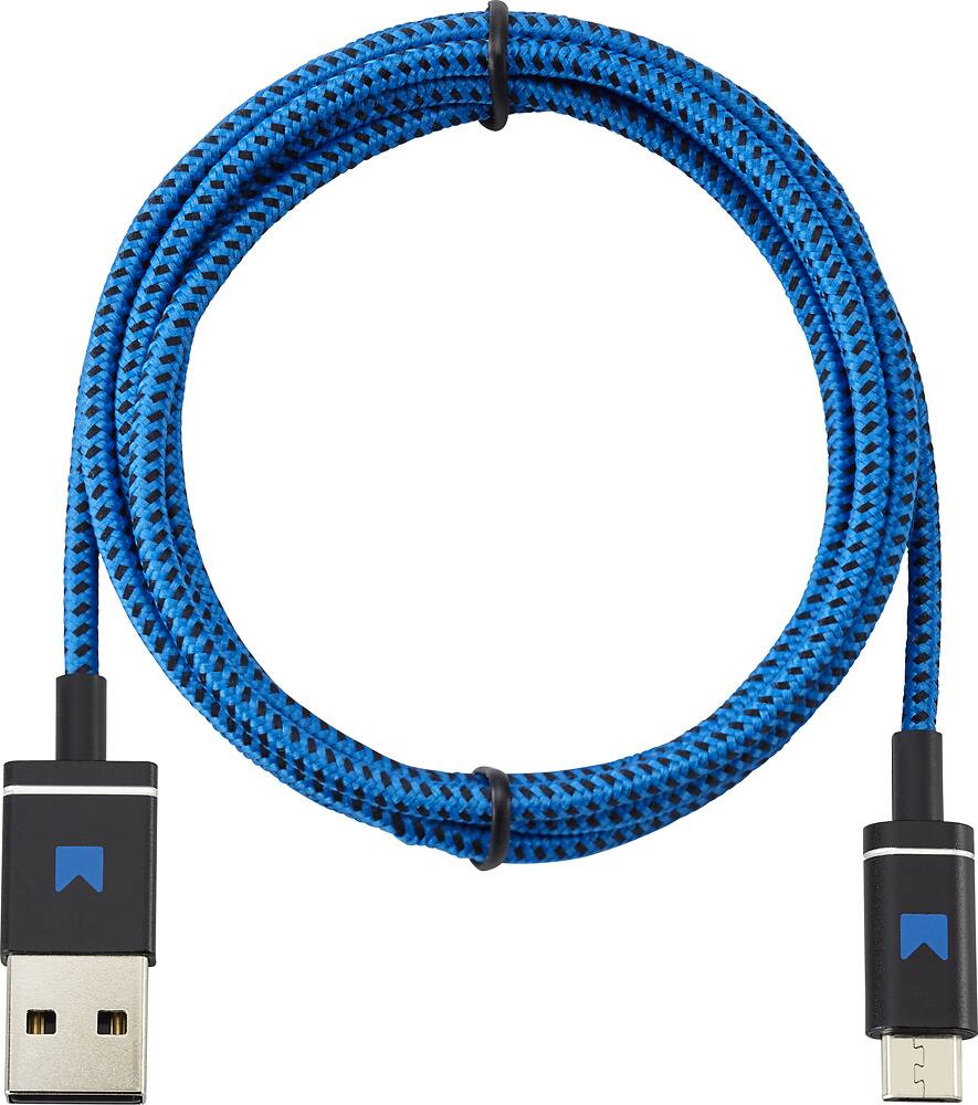 Alt View 12. Modal™ - 4' USB Type A-to-Micro USB Device Cable - Blue.