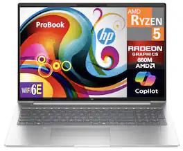 HP - 465 A1RM6UT#ABA Laptop (Ryzen 5 7535U, 32GB RAM, 1TB SSD, 16.0 WUXGA (1920x1200), 660M, Win 11 Pro) - Pike Silver