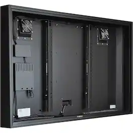 Apollo Enclosures - Outdoor Partial Sun Weatherproof LCD TV Enclosure for 50" - 55" slimline LED/LCD TVs - Black