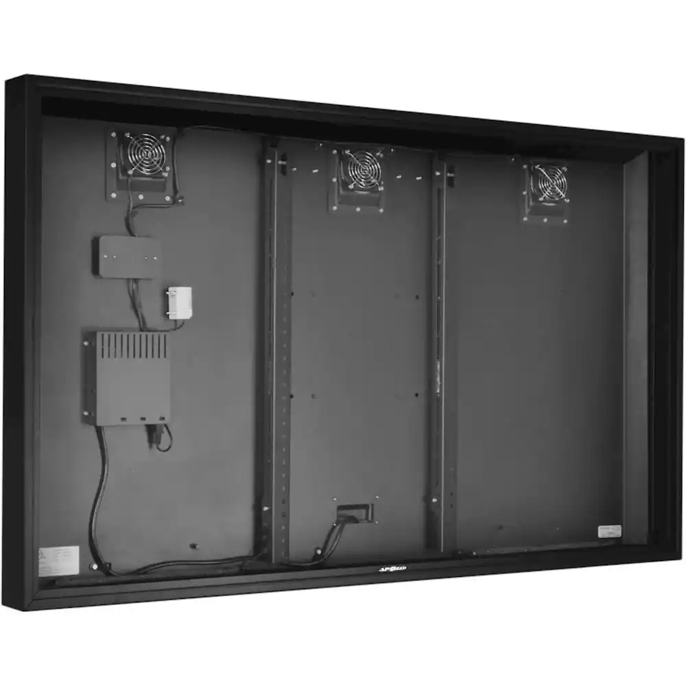 Apollo Enclosures - Outdoor Partial Sun Weatherproof LCD TV Enclosure for 60" - 65" slimline LED/LCD TVs - Black