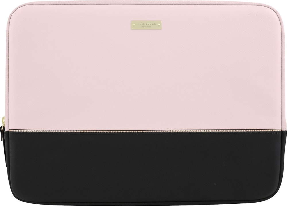 Zoom in on Front Zoom. kate spade new york - Laptop Sleeve - Black/Gold/Rose Quartz.