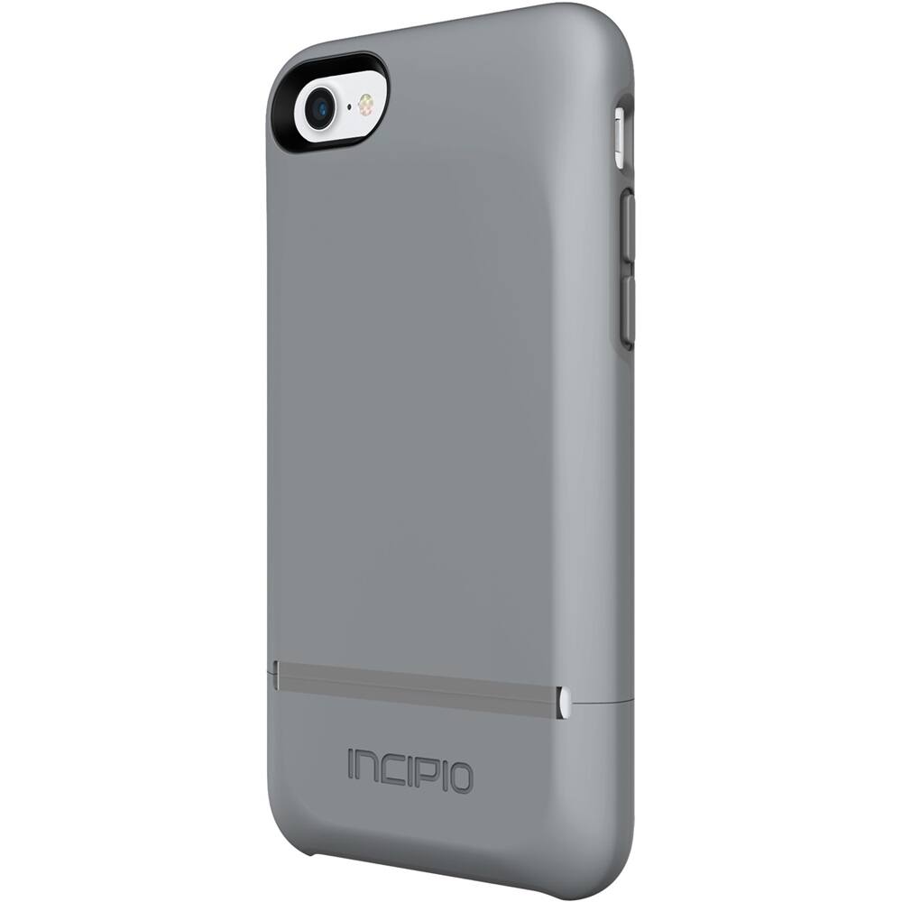 Front. Incipio - Stashback Case for Apple® iPhone® 7 - Gray.