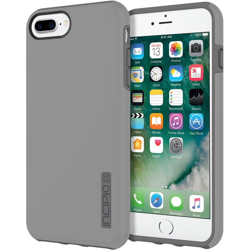 dualpro case for apple iphone 7 plus - gray/charcoal