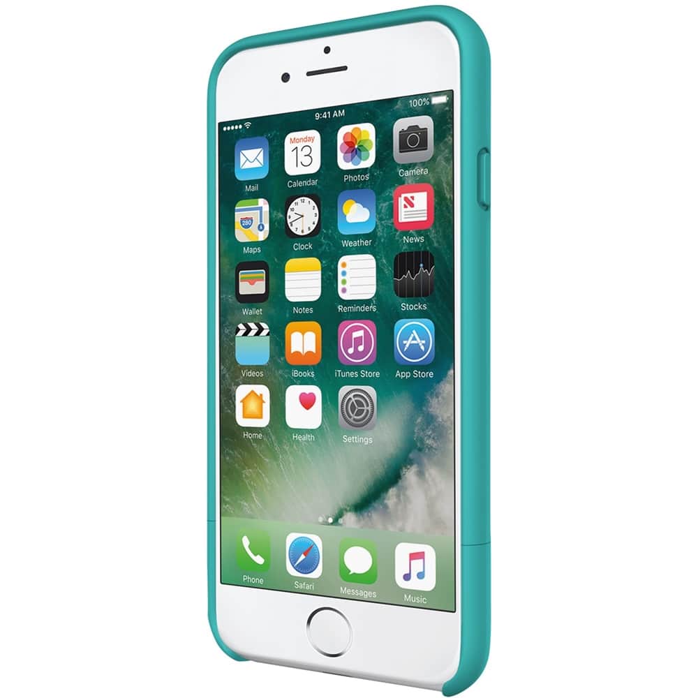 stashback case for apple iphone 7 - turquoise stashback case for apple iphone 7 - turquoise