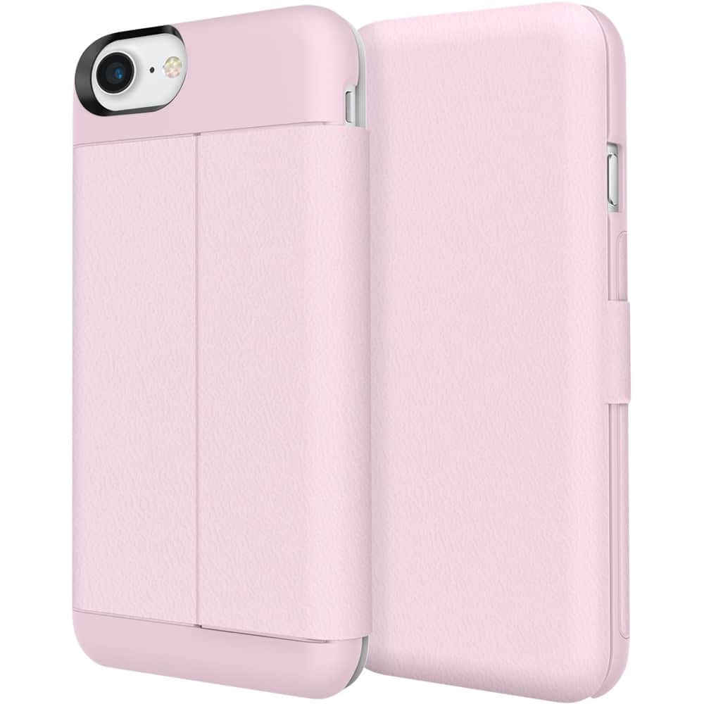 wallet folio case for apple iphone 7 - blush pink