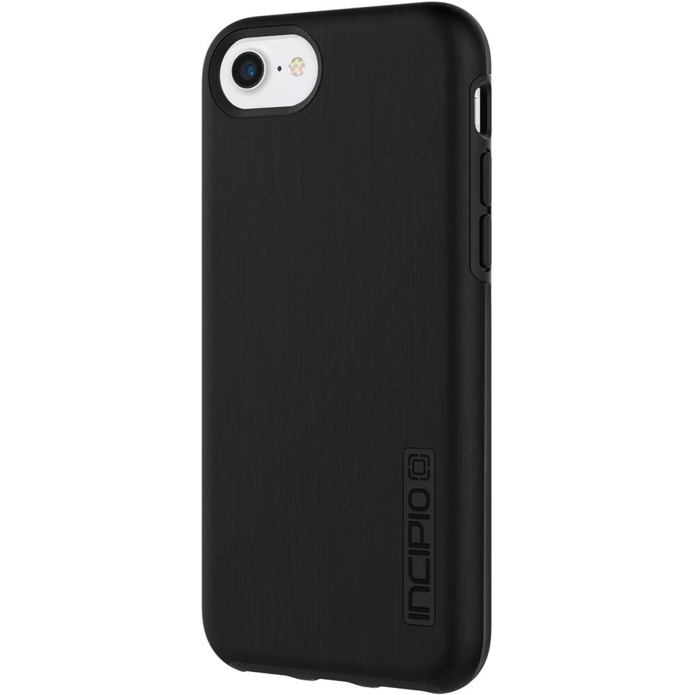 Front. Incipio - DualPro SHINE Case for Apple® iPhone® 7 - Black/Brushed aluminum.
