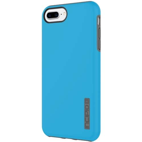 Incipio - DualPro Case for Apple® iPhone® 7 Plus - Cyan/Charcoal - Larger Front