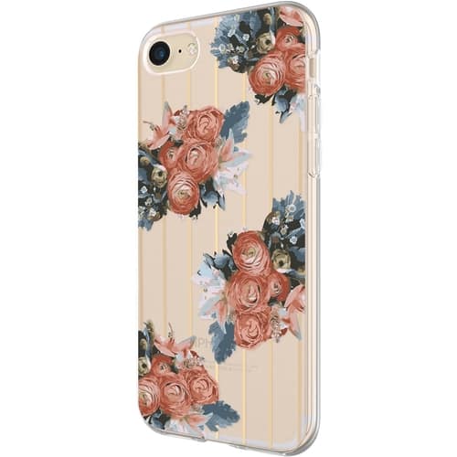 Incipio - Design Series Case for Apple® iPhone® 7 - Translucent/Rustic floral - Larger Front