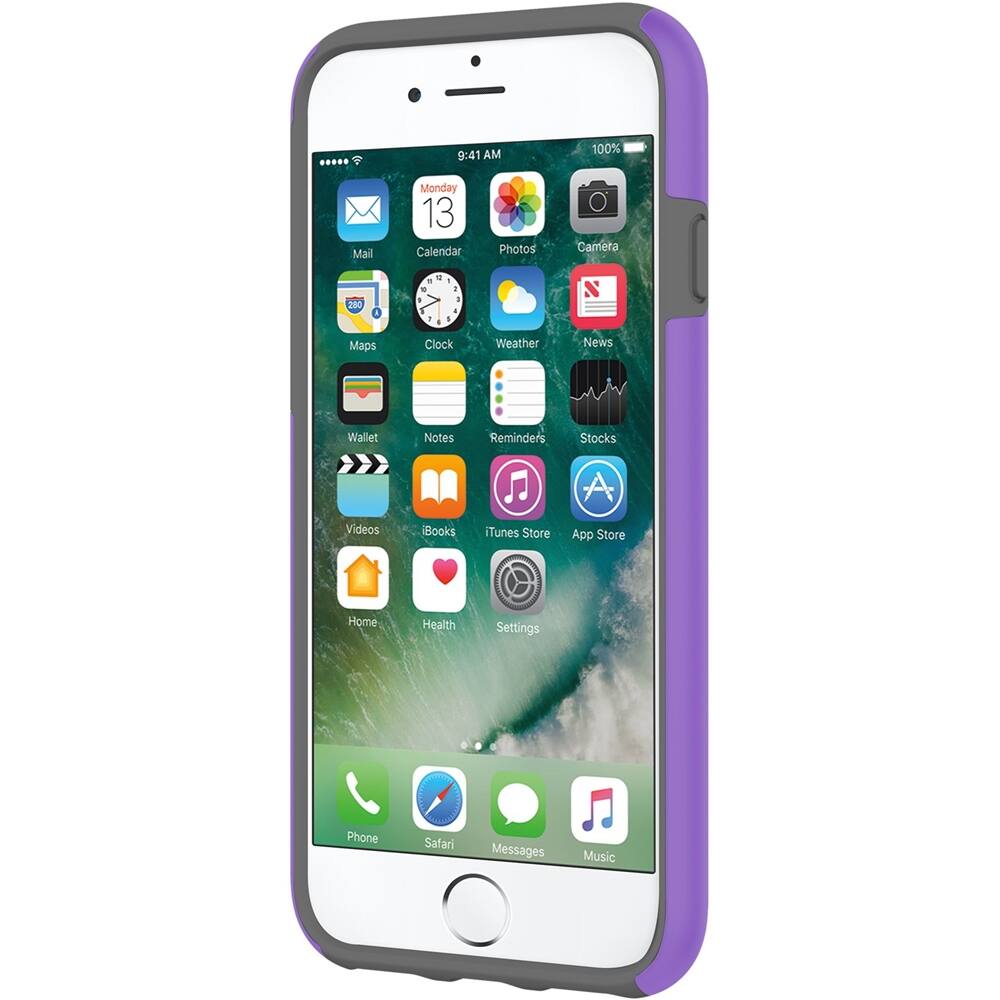 dualpro case for apple iphone 7 - purple/charcoal dualpro case for apple iphone 7 - purple/charcoal