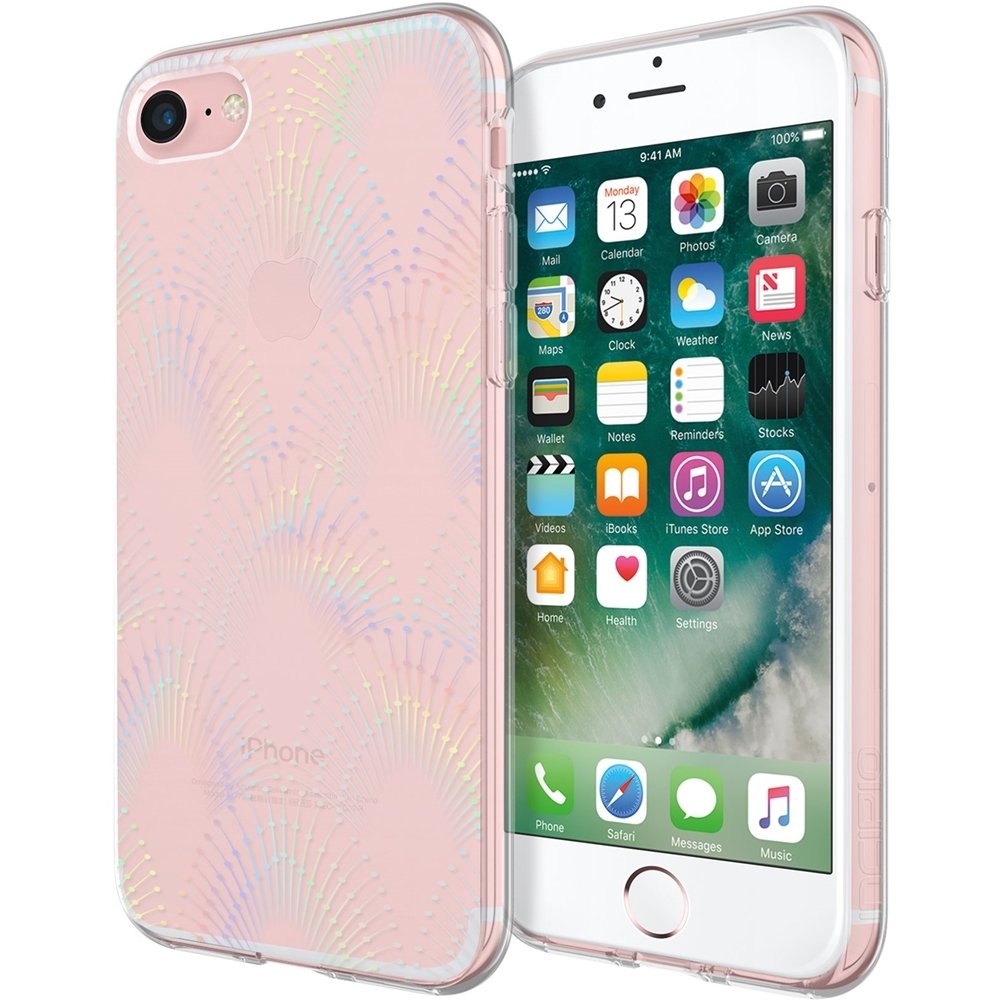 design series case for apple iphone 7 - translucent/holographic deco
