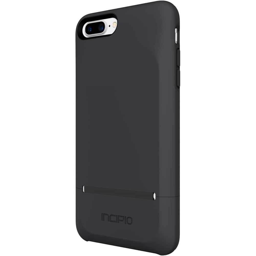 Front. Incipio - Stashback Case for Apple® iPhone® 7 Plus - Black.