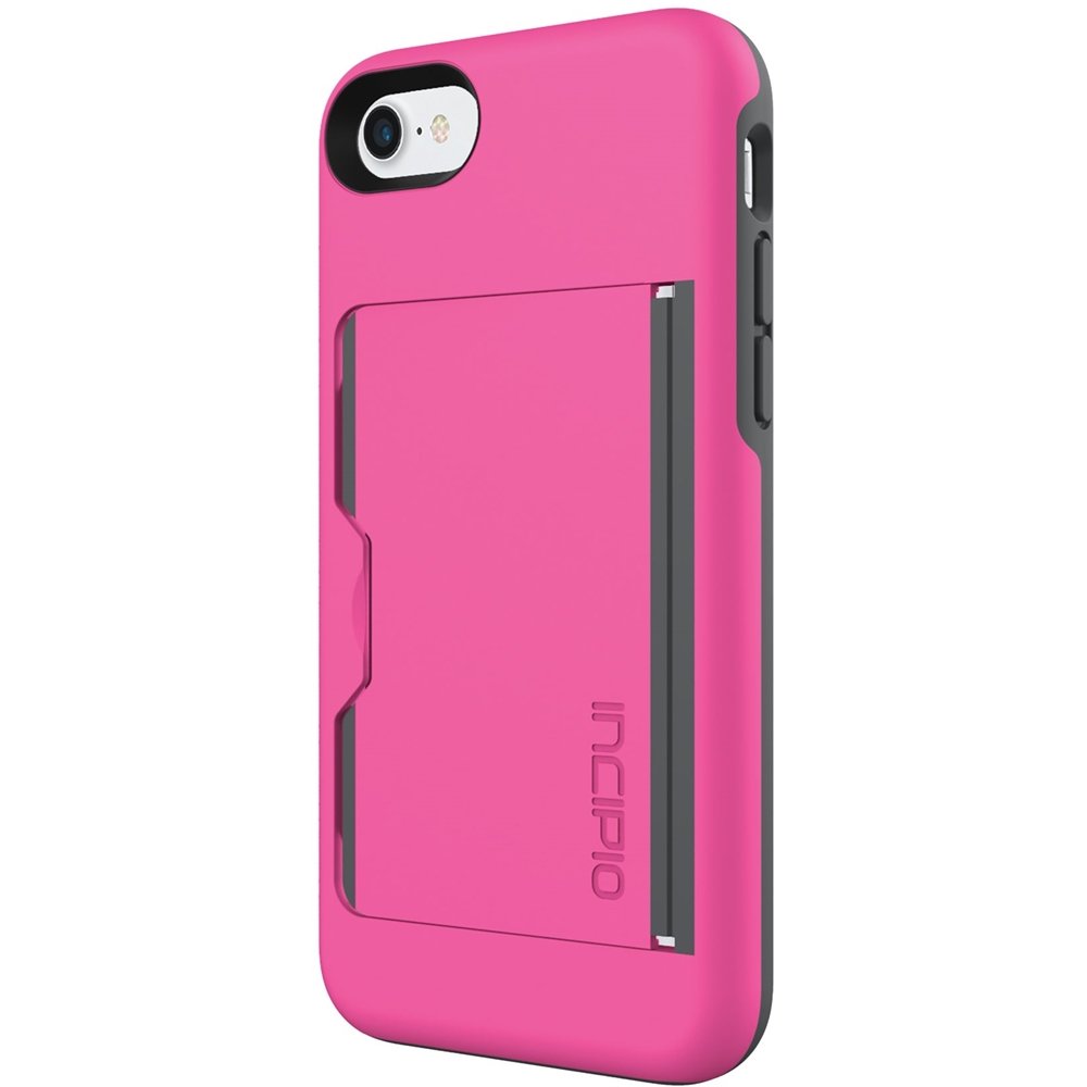 stowaway case for apple iphone 7 - pink/charcoal