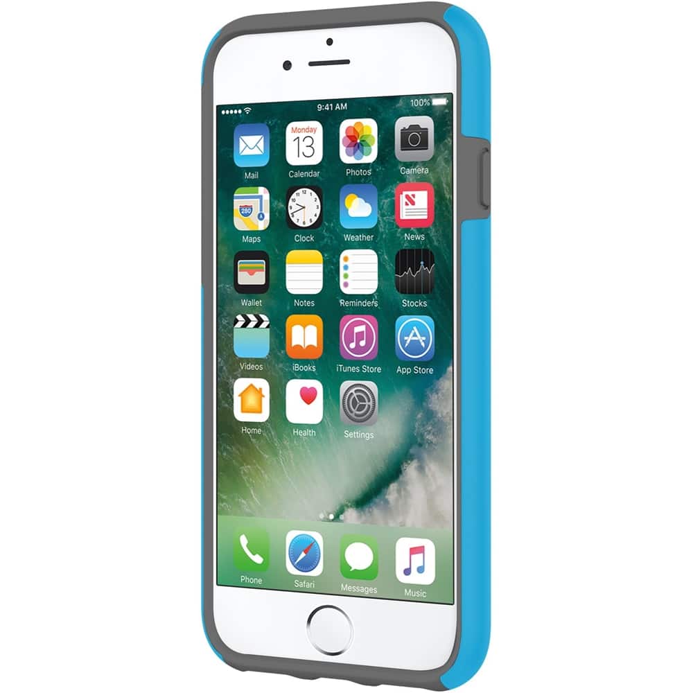 dualpro case for apple iphone 7 - cyan/charcoal dualpro case for apple iphone 7 - cyan/charcoal
