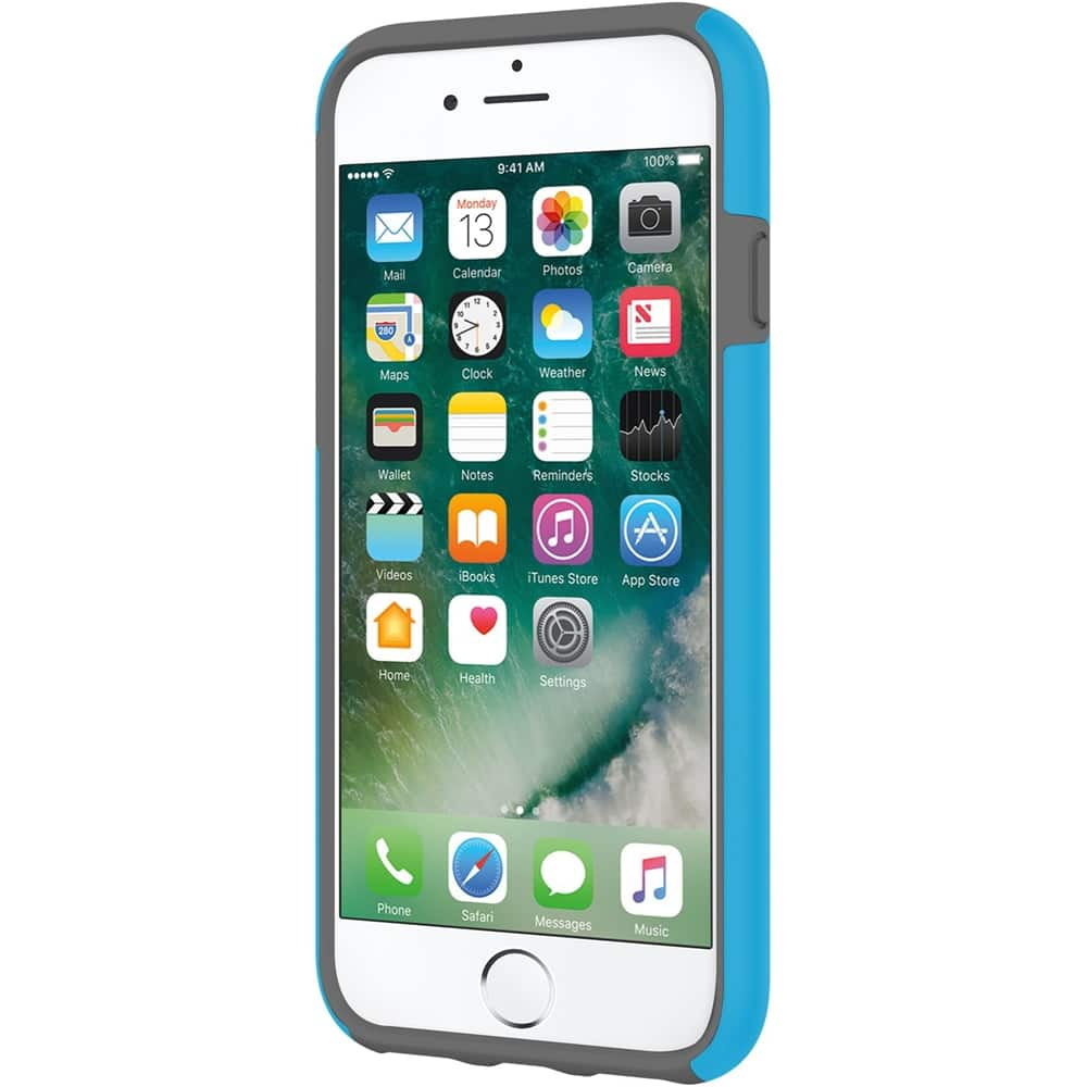 dualpro case for apple iphone 7 - cyan/charcoal