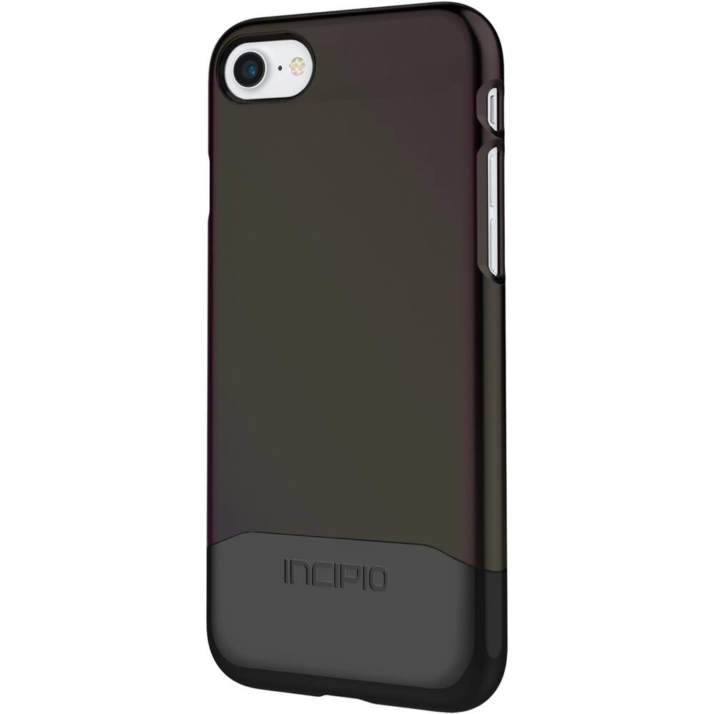 Front. Incipio - EDGE Chrome Case for Apple® iPhone® 7 - Chrome black/Iridescent black oil slick.