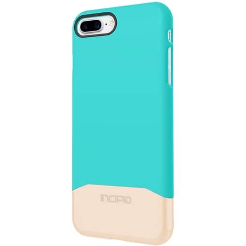 Incipio - EDGE Chrome Case for Apple® iPhone® 7 Plus - Turquoise/Champagne chrome - Larger Front