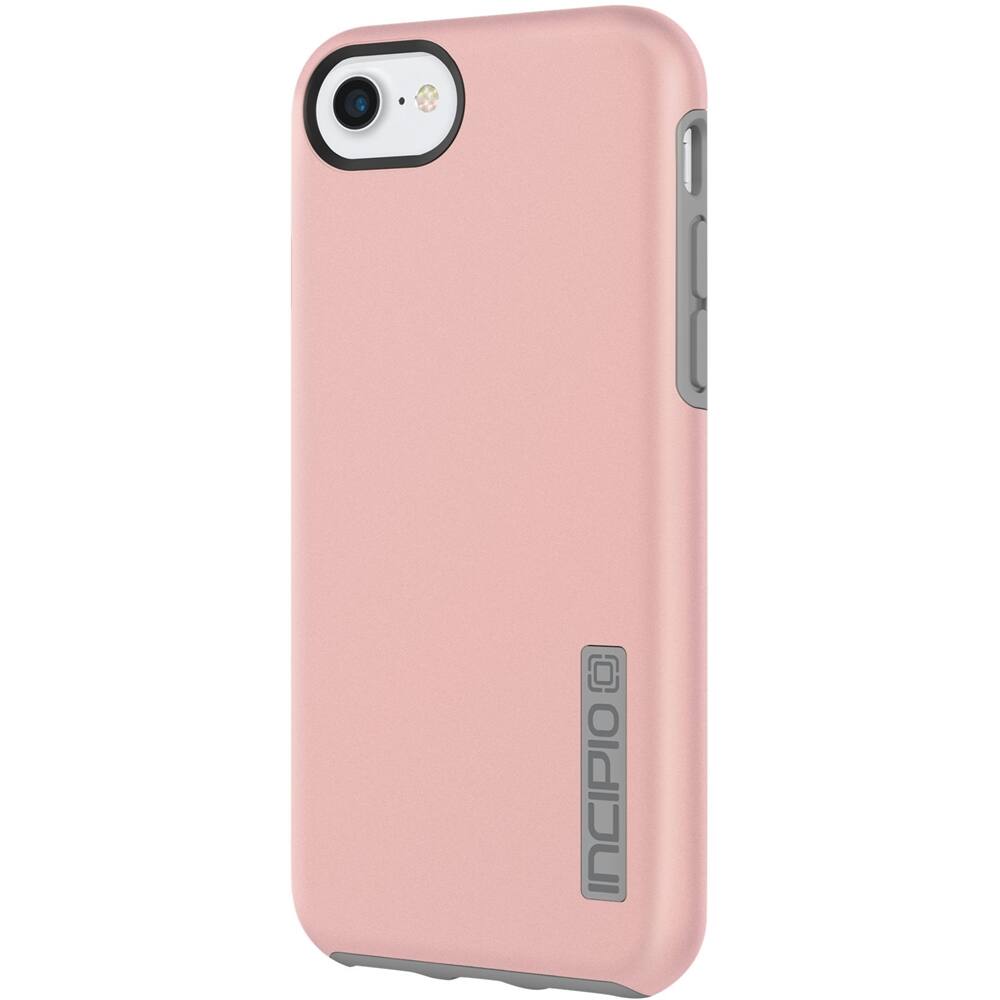 Front. Incipio - DualPro Case for Apple® iPhone® 7 - Gray/Iridescent rose gold.