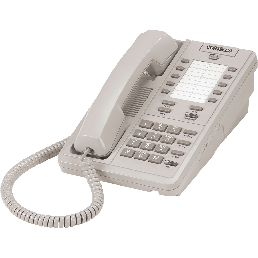 Angle View: Cortelco - ITT-2193PG Patriot Corded Phone - Pearl Gray