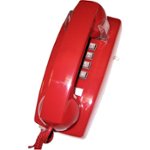 Angle Zoom. Cortelco - ITT-2554-V-RD Corded Wall Phone - Red.