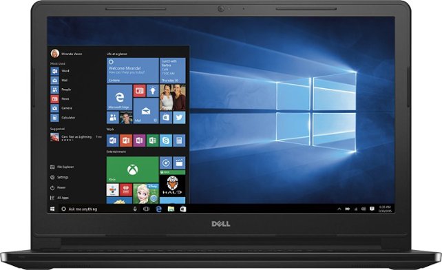 Dell - Inspiron 15.6" Touch-Screen Laptop - Intel Core i5 - 6GB Memory - 1TB Hard Drive - Black - Front Zoom