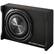 Angle. Pioneer - 12" Single-Voice-Coil Subwoofer with Enclosure - Black.