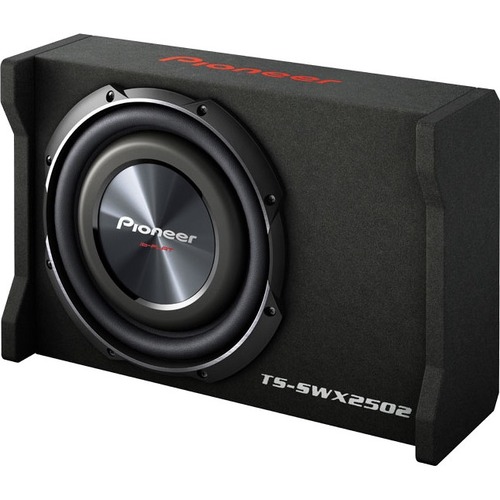 Pioneer - Shallow Series 10" Single-Voice-Coil 4-Ohm Subwoofer with Enclosure - Black