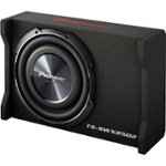 Front Zoom. Pioneer - Shallow Series 10" Single-Voice-Coil 4-Ohm Subwoofer with Enclosure - Black.