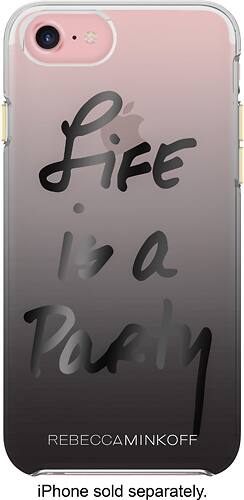 Incipio - Rebecca Minkoff Double Up Case for Apple® iPhone® 7 - Life is a Party Peony Ombre/Black Foil - Larger Front
