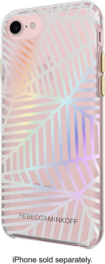 Front. Incipio - Rebecca Minkoff Double Up Case for Apple® iPhone® 7 - Geometric Wall Clear/Holographic Foil.
