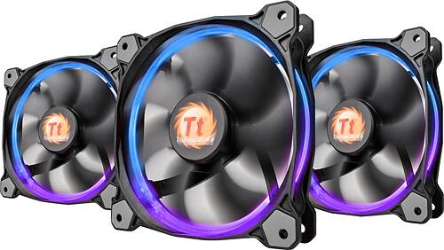 Thermaltake - Riing 120mm Case Cooling Fan - Blue/Green/Red/White - Larger Front