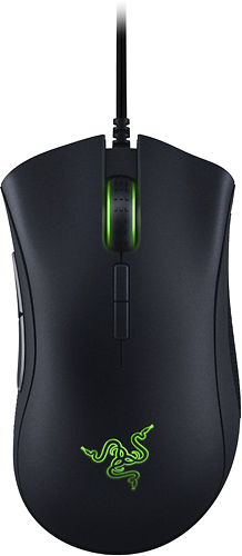 Razer - DeathAdder Elite Wired Optical Gaming Mouse with Chroma Lighting - Black