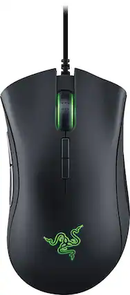 Front. Razer - DeathAdder Elite Wired Optical Gaming Mouse with Chroma Lighting - Black.