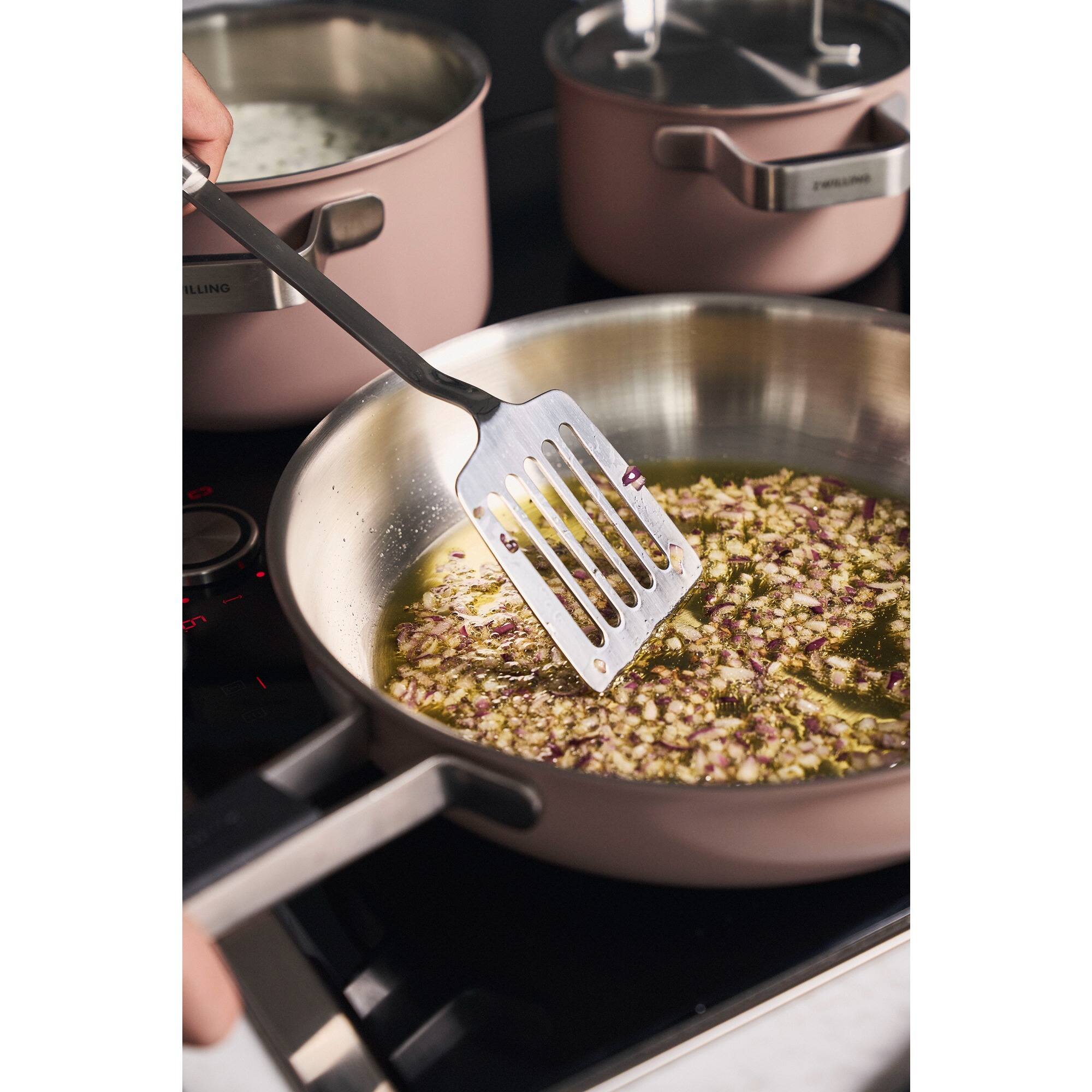 Alt View 2. ZWILLING - ZWILLING Pure 9.5-inch Stainless Steel Ceramic Nonstick Fry Pan, Rose - Rose Gold.