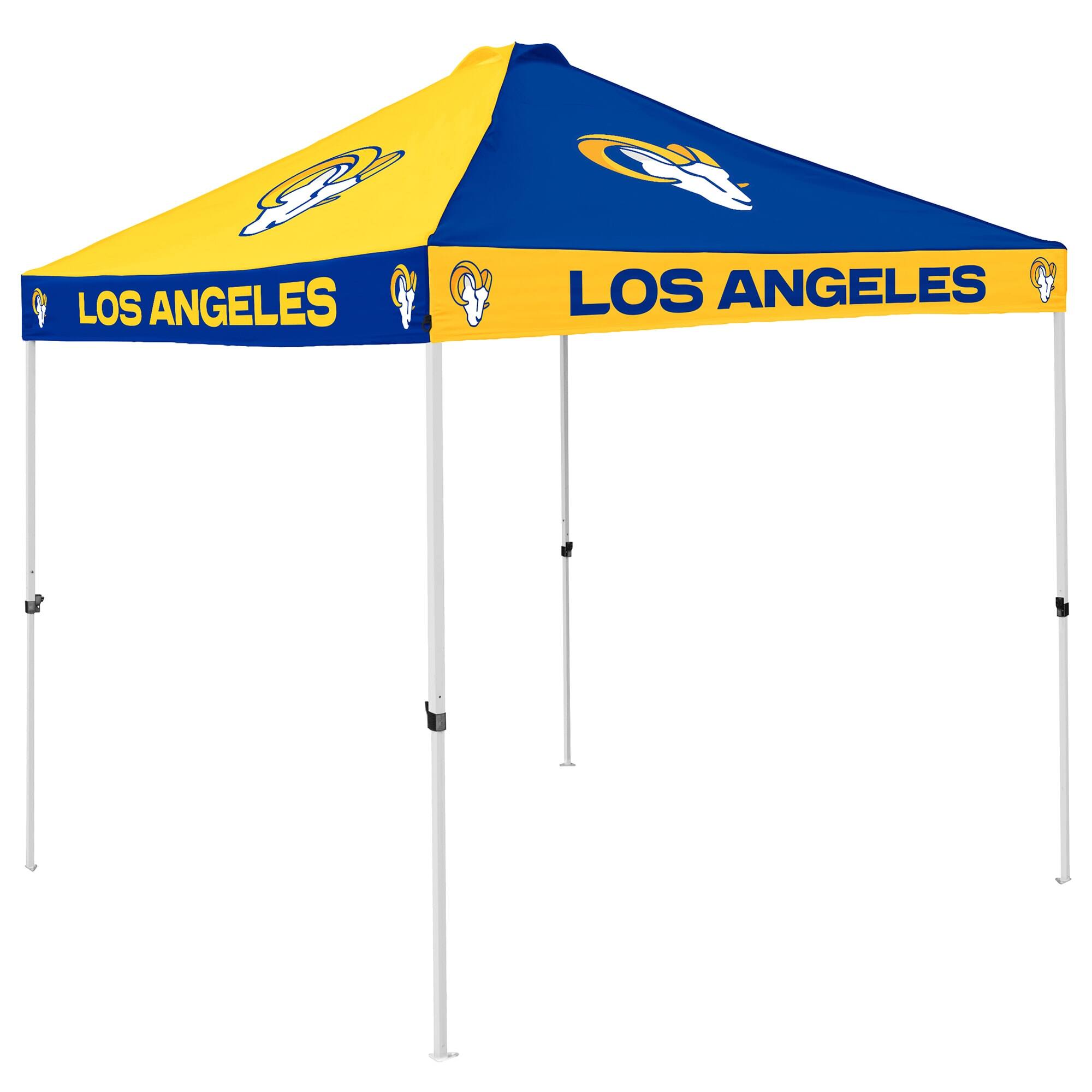 Logo Brands - Los Angeles Rams 9' x 9' Checkerboard Tailgate Canopy Tent - Multicolor