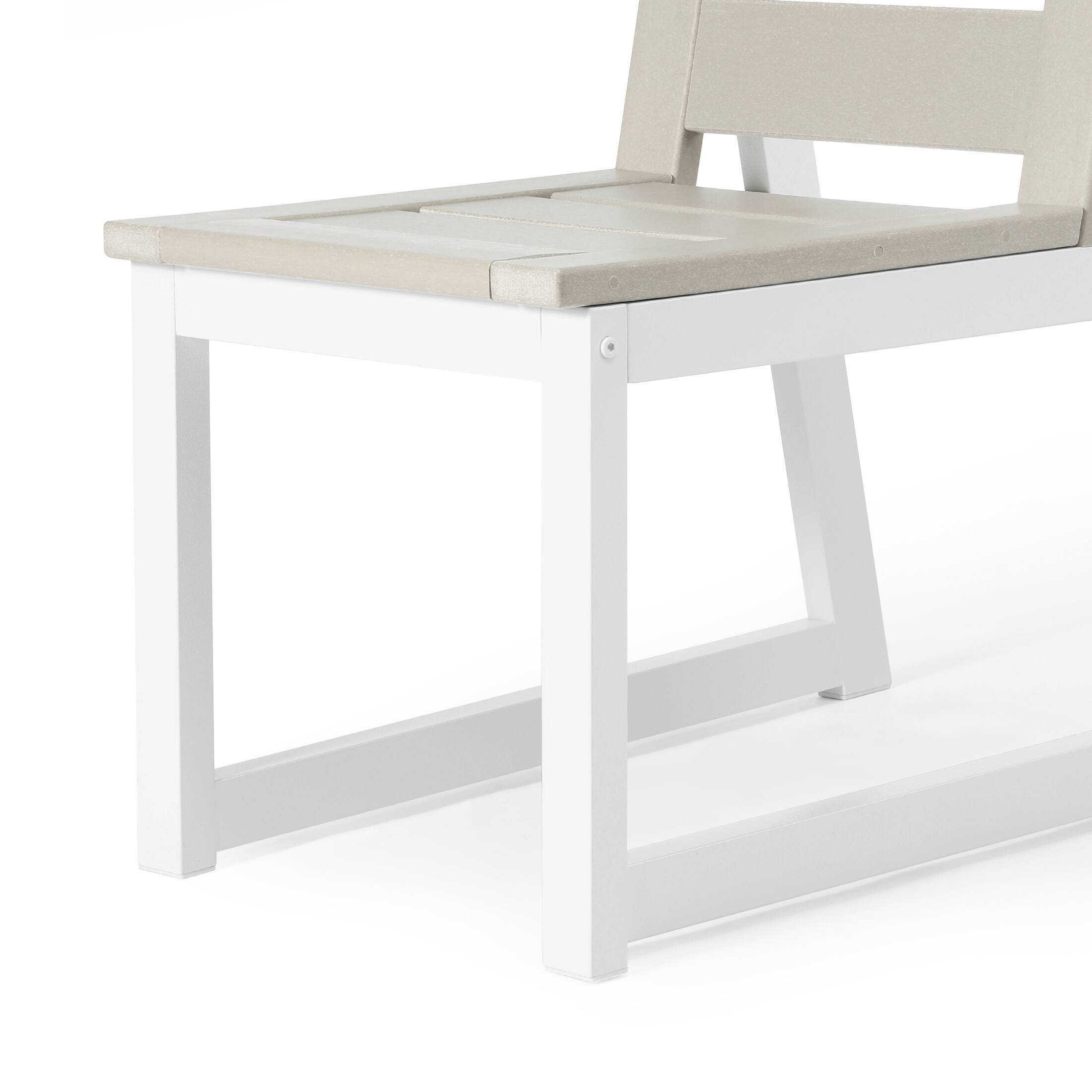 Alt View 3. WestinTrends - WestinTrends Cape May HDPE Outdoor Patio Dining Side Chair - Sand.