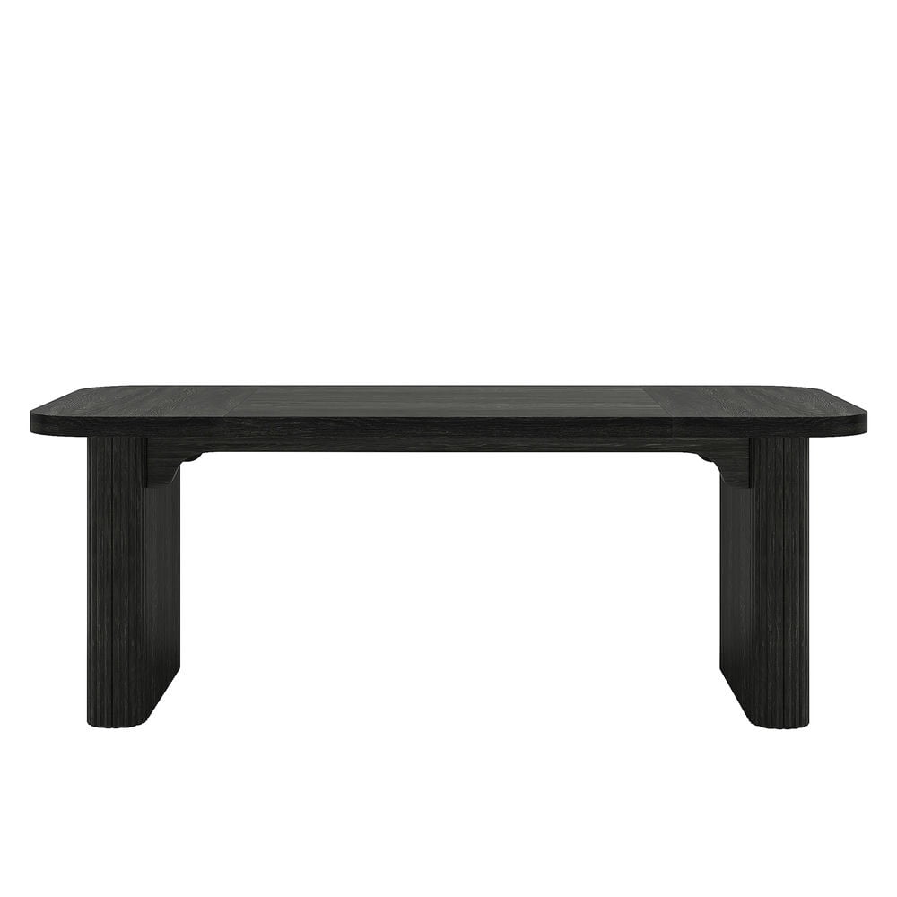 Back. Kadyn - Kadyn Study Writing Desk, Computer Desk,62.2" Wood Executive Desk Simple Rectangular Computer Desk Writing Table,Black - Black.